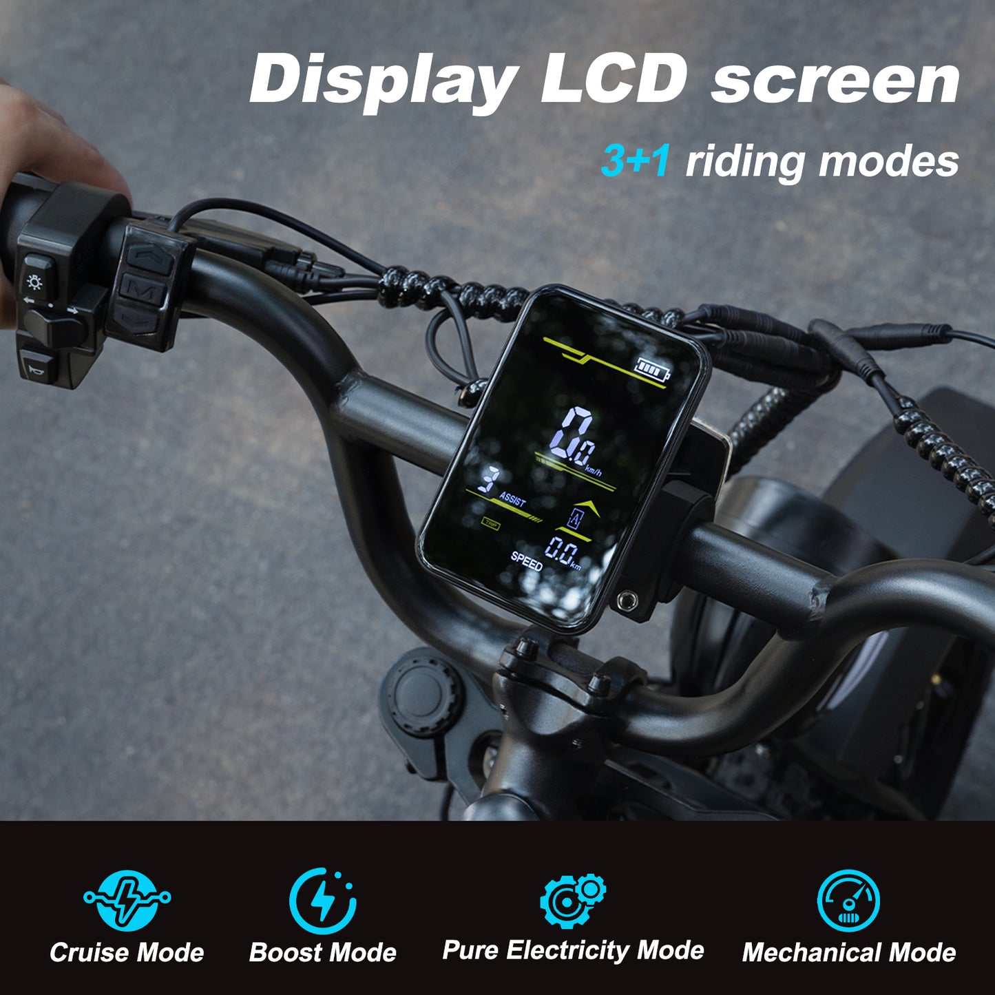 Electric Bike for Teenager 21 mph Ebike ,16'' Fat Tire Electric Bike, 20-45 Miles PAS Range | A13