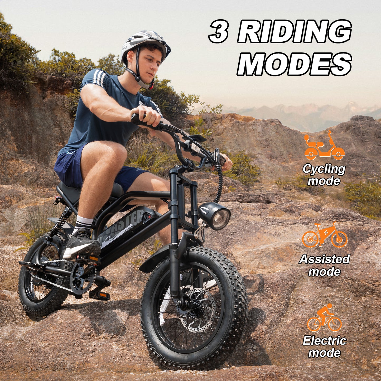 Electric Bike for Teenager 22 mph Ebike ,16'' Fat Tire Electric Bike, 20-45 Miles PAS Range, 36V12.8 Ah, 460Wh Larger Battery | AVDLBIKE A13