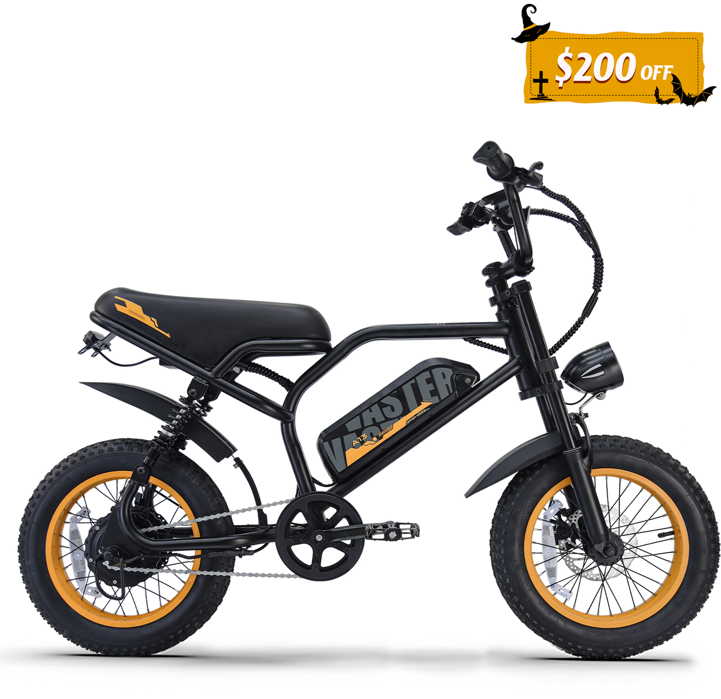 Electric Bike for Teenager 22 mph Ebike 20-45 Miles PAS Range, 36V12.8 Ah, 460Wh Larger Battery, 16'' Fat Tire Electric Bike|AVDLBIKE A13