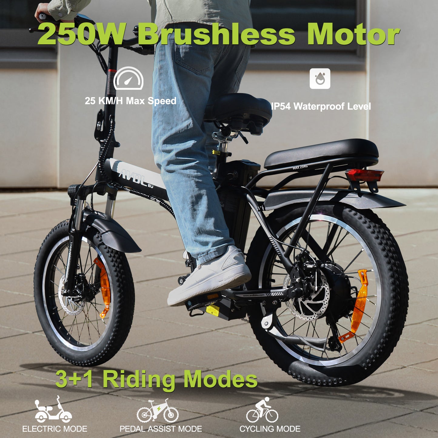 20" Electric Bike for Adults, Electric Ebike with Shimano 7 Speed Electric Bicycles , Assisted mode up to 40-70km Ebike | A20