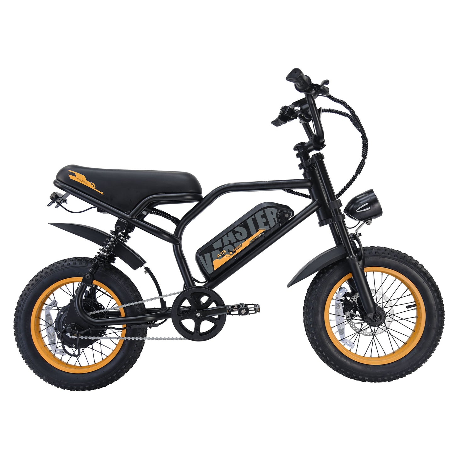 Electric Bike for Teenager 20 mph Ebike 20-45 Miles PAS Range, 460Wh Larger Battery, 16'' Fat Tire | A13 Blue