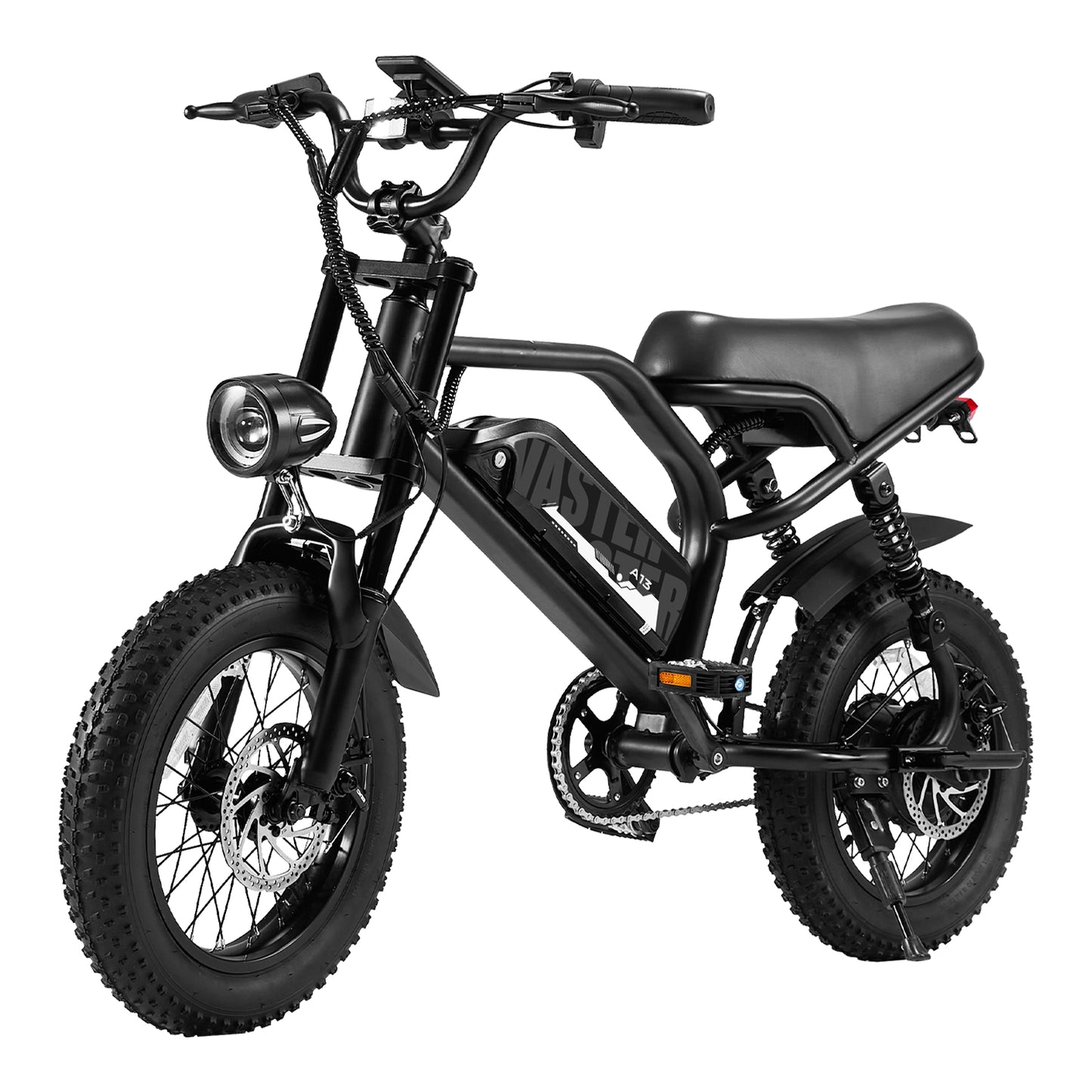 AVDL BIKE A13 Adult e-bike, 16-inch (about 40.6 cm) thick tire bike, wide seat 800W peak motor, removable battery, front fork suspension,20MPH, up to 35 miles (about 90.5 km) mountain bike, suitable for recreational riding and commuting