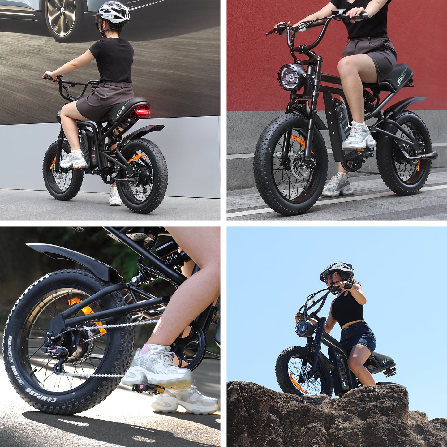 AVDL BIKE A50 Velo Electrique 20" - Fat Bike Tout Terrain - Moteur 250W-25km/h-Batterie 48V 14.25Ah - Autonomie 60-120km - Noir