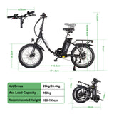 Load image into Gallery viewer, AVDLEU foldable electric bike - 20&quot; off-road E-bike with 3.0 Fat tire, 250W Large battery 14.25Ah/48V, SHIMANO 7-Speed