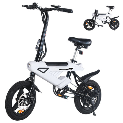AVDL BIKE foldable e - bike, maximum speed 20 MPH,500 watt peak motor and portable, 14 - inch (about 35.6 cm) adult e - bike,36V and 6.4Ah lithium battery removable, 20 - mile (about 50.8 km)PAS range, foldable bike AD ult and teen. - #AVDLEU#