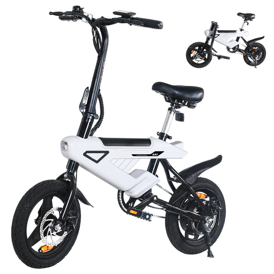 AVDL BIKE foldable e - bike, maximum speed 20 MPH,500 watt peak motor and portable, 14 - inch (about 35.6 cm) adult e - bike,36V and 6.4Ah lithium battery removable, 20 - mile (about 50.8 km)PAS range, foldable bike AD ult and teen. - #AVDLEU#