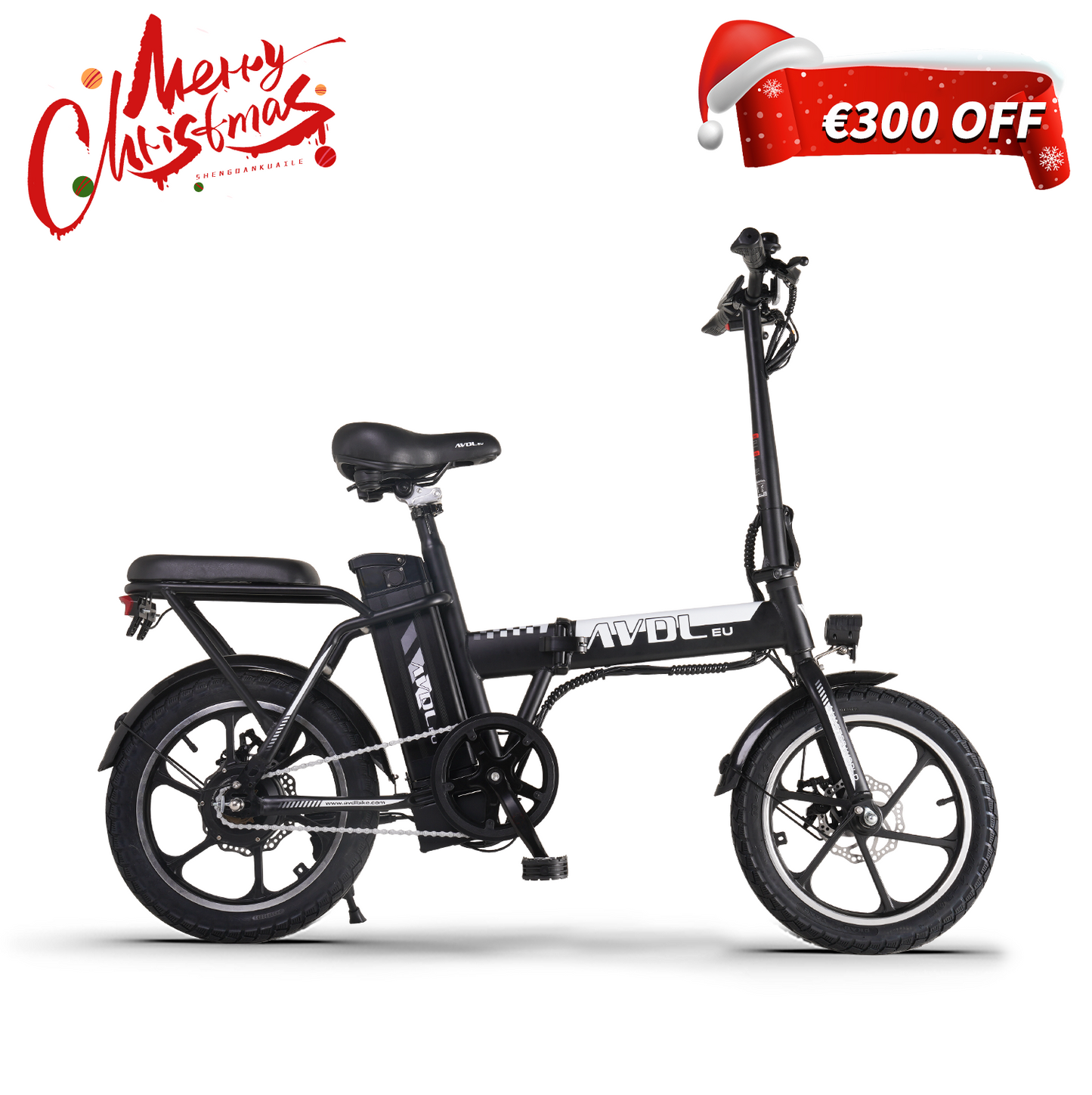 Adult Ebike Bicycle 16 Inch Folding Variable Speed Ebicycle For Student White | AVDLBIKE A10