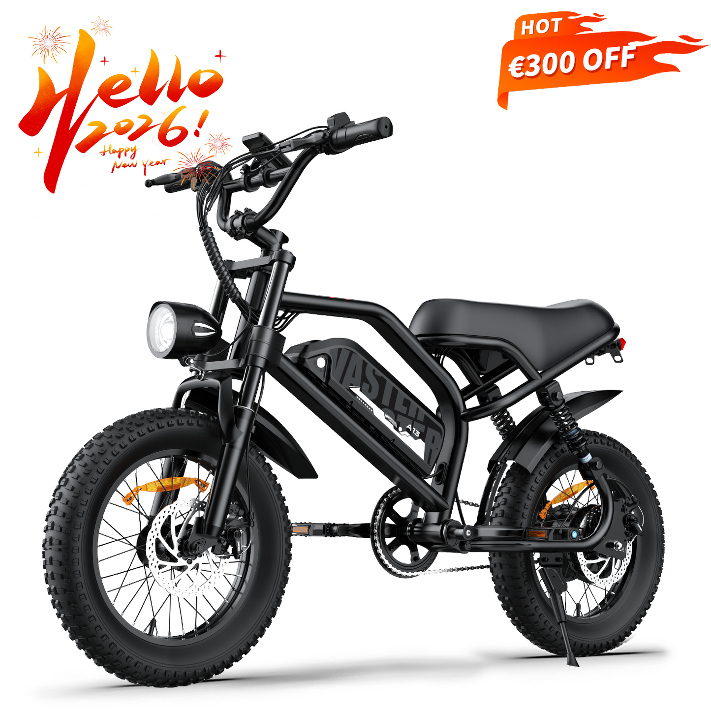 Electric Bike for Teenager 22 mph Ebike ,16'' Fat Tire Electric Bike, 20-45 Miles PAS Range, 36V12.8 Ah, 460Wh Larger Battery | A13