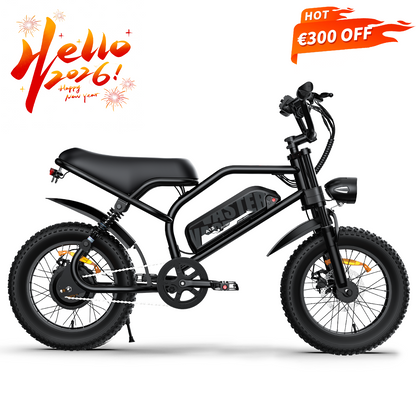 Electric Bike for Teenager 20 mph Ebike 20-45 Miles PAS Range, 460Wh Larger Battery, 16'' Fat Tire | A13 Blue