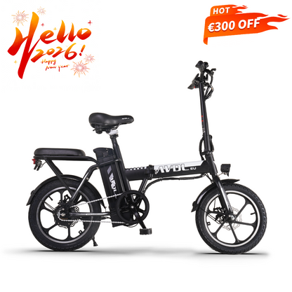 Adult Ebike Bicycle 16 Inch Folding Variable Speed Ebicycle For Student White | AVDLBIKE A10