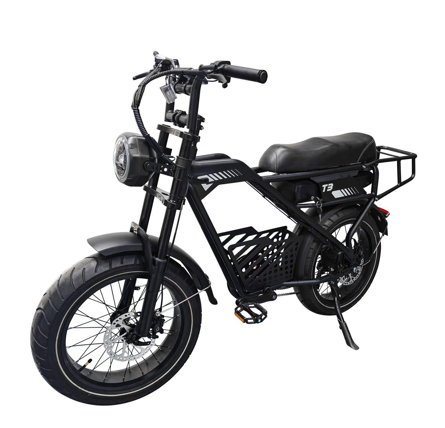 Electric Bike for Adults, 20" x 4.0" Fat Tire 250W , Top Speed 25km/h Commuting Ebike with Shimano 7-speed | T3 Black