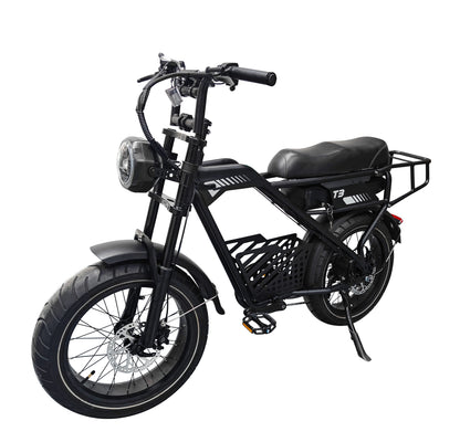 Electric Bike for Adults, 20" x 4.0" Fat Tire 250W , Top Speed 25km/h Commuting Ebike with Shimano 7-speed | T3 Black