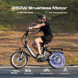 Load image into Gallery viewer, AVDLEU foldable electric bike - 20&quot; off-road E-bike with 3.0 Fat tire, 250W Large battery 14.25Ah/48V, SHIMANO 7-Speed - #AVDLEU#