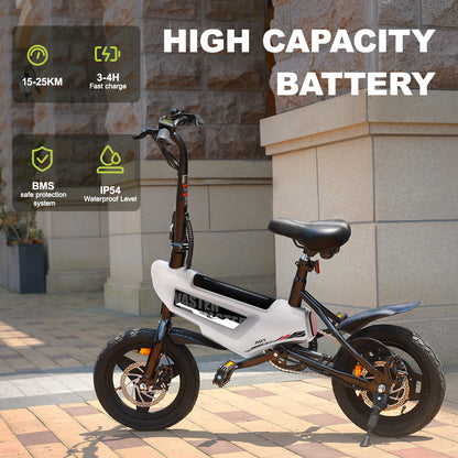 AVDL BIKE A01 Velo electrique E-Bike Biegsam 14" -250W-25km/h, 6,4Ah/36V Batterie fahrbar, 15-25km (Modus ASSIST), Velo Urbain Jugendliche/Erwachsene