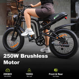 Load image into Gallery viewer, AVDL BIKE A50 Velo Electrique 20&quot; - Fat Bike Tout Terrain - Moteur 250W-25km/h-Batterie 48V 14.25Ah - Autonomie 60-120km - Noir