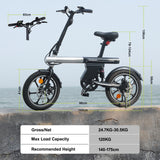 Load image into Gallery viewer, AVDL BIKE A11 Velo electrique E-Bike Pliable 16&quot; -250W-25km /h, 6.4Ah/36V Batterie Amovible, 15-25km (Mode ASSIST), Velo Urbain Adolescent/Adulte