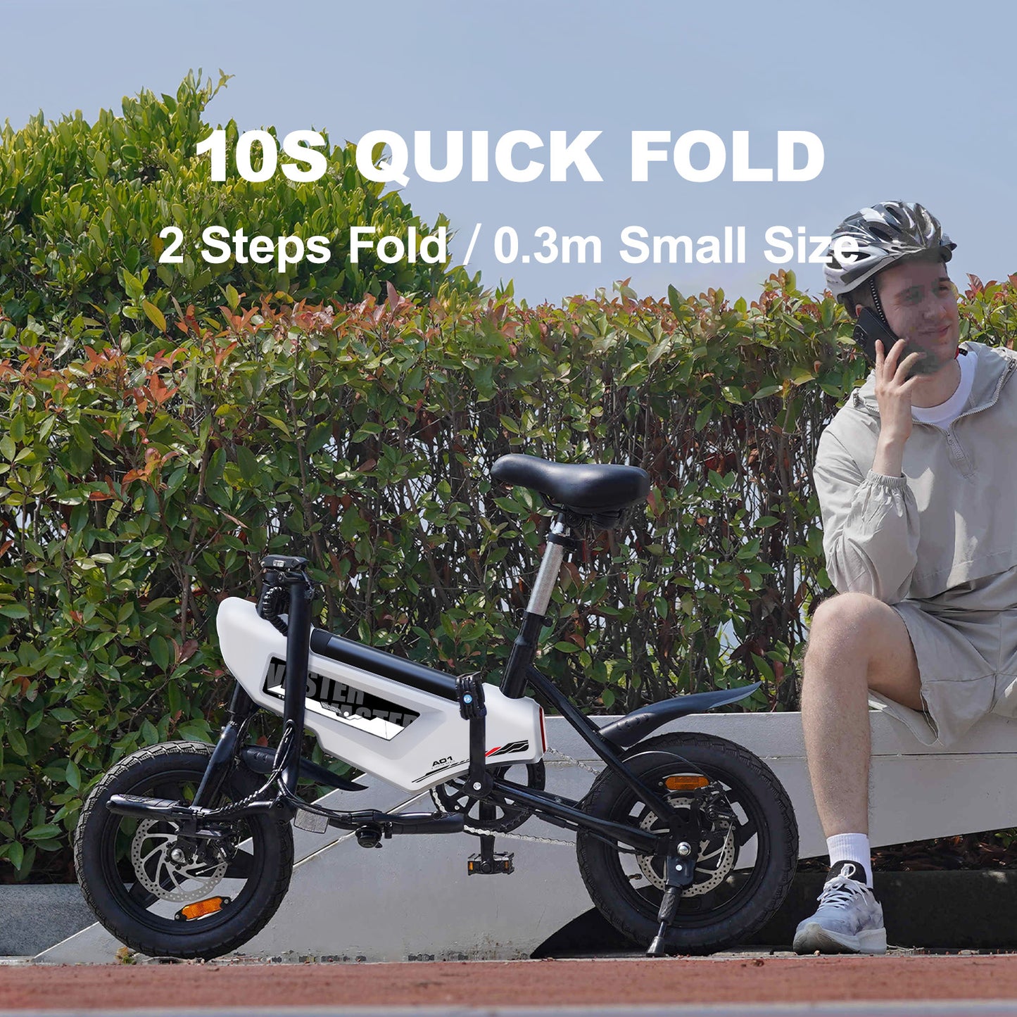 AVDL BIKE A01 Velo electrique E-Bike Biegsam 14" -250W-25km/h, 6,4Ah/36V Batterie fahrbar, 15-25km (Modus ASSIST), Velo Urbain Jugendliche/Erwachsene