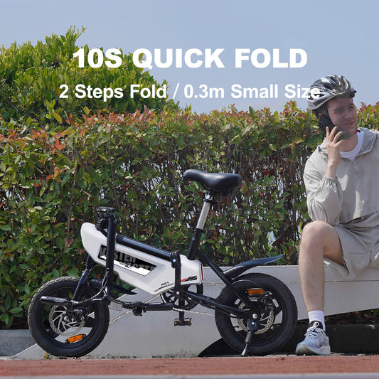 AVDL BIKE A01 Velo electrique E-Bike Biegsam 14" -250W-25km/h, 6,4Ah/36V Batterie fahrbar, 15-25km (Modus ASSIST), Velo Urbain Jugendliche/Erwachsene