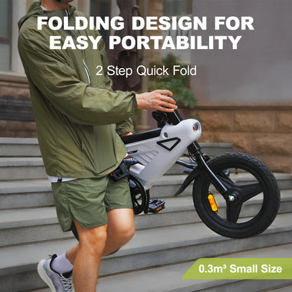 AVDL BIKE foldable e - bike, maximum speed 20 MPH,500 watt peak motor and portable, 14 - inch (about 35.6 cm) adult e - bike,36V and 6.4Ah lithium battery removable, 20 - mile (about 50.8 km)PAS range, foldable bike AD ult and teen. - #AVDLEU#