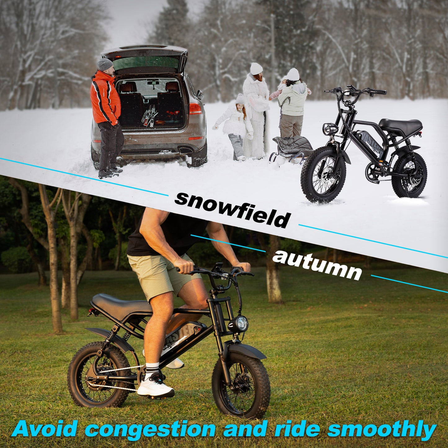 AVDL BIKE A13 Adult e-bike, 16-inch (about 40.6 cm) thick tire bike, wide seat 800W peak motor, removable battery, front fork suspension,20MPH, up to 35 miles (about 90.5 km) mountain bike, suitable for recreational riding and commuting