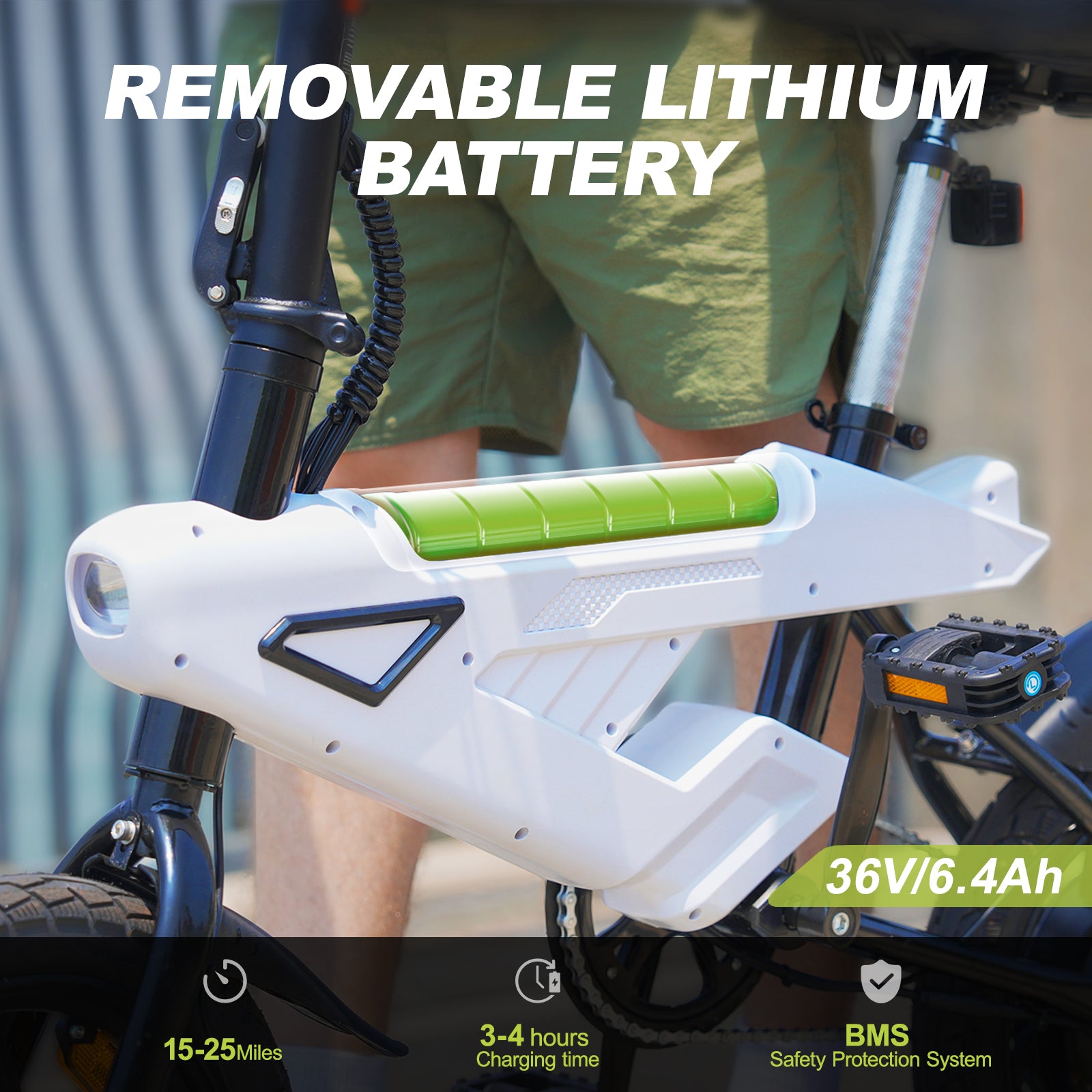 AVDL BIKE foldable e - bike, maximum speed 20 MPH,500 watt peak motor and portable, 14 - inch (about 35.6 cm) adult e - bike,36V and 6.4Ah lithium battery removable, 20 - mile (about 50.8 km)PAS range, foldable bike AD ult and teen. - #AVDLEU#