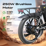 Load image into Gallery viewer, AVDLEU foldable electric bike - 20&quot; off-road E-bike with 3.0 Fat tire, 250W Large battery 14.25Ah/48V, SHIMANO 7-Speed