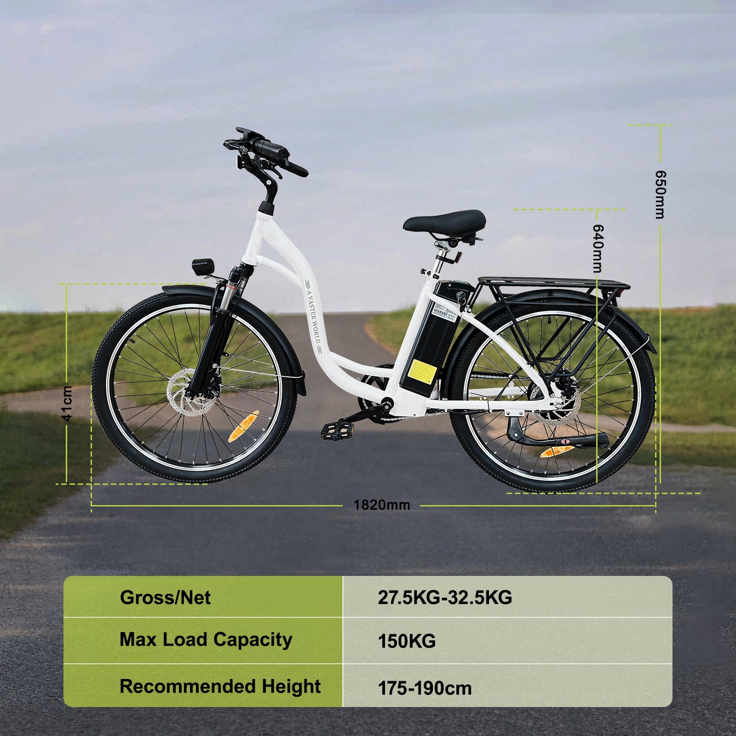 AVDL BIKE A30 Velo Electrique 20" - Fat Bike Tout Terrain - Moteur 250W - 25km/h - Batterie 48V 14.25Ah - Autonomie 60 - 120km - Noir - #AVDLEU#
