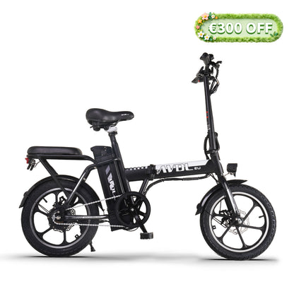 Adult Ebike Bicycle 16 Inch Folding Variable Speed Ebicycle For Student White | AVDLBIKE A10