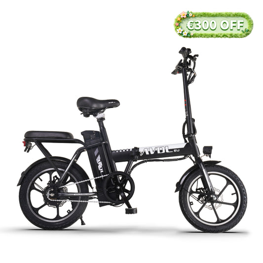Adult Ebike Bicycle 16 Inch Folding Variable Speed Ebicycle For Student White | AVDLBIKE A10
