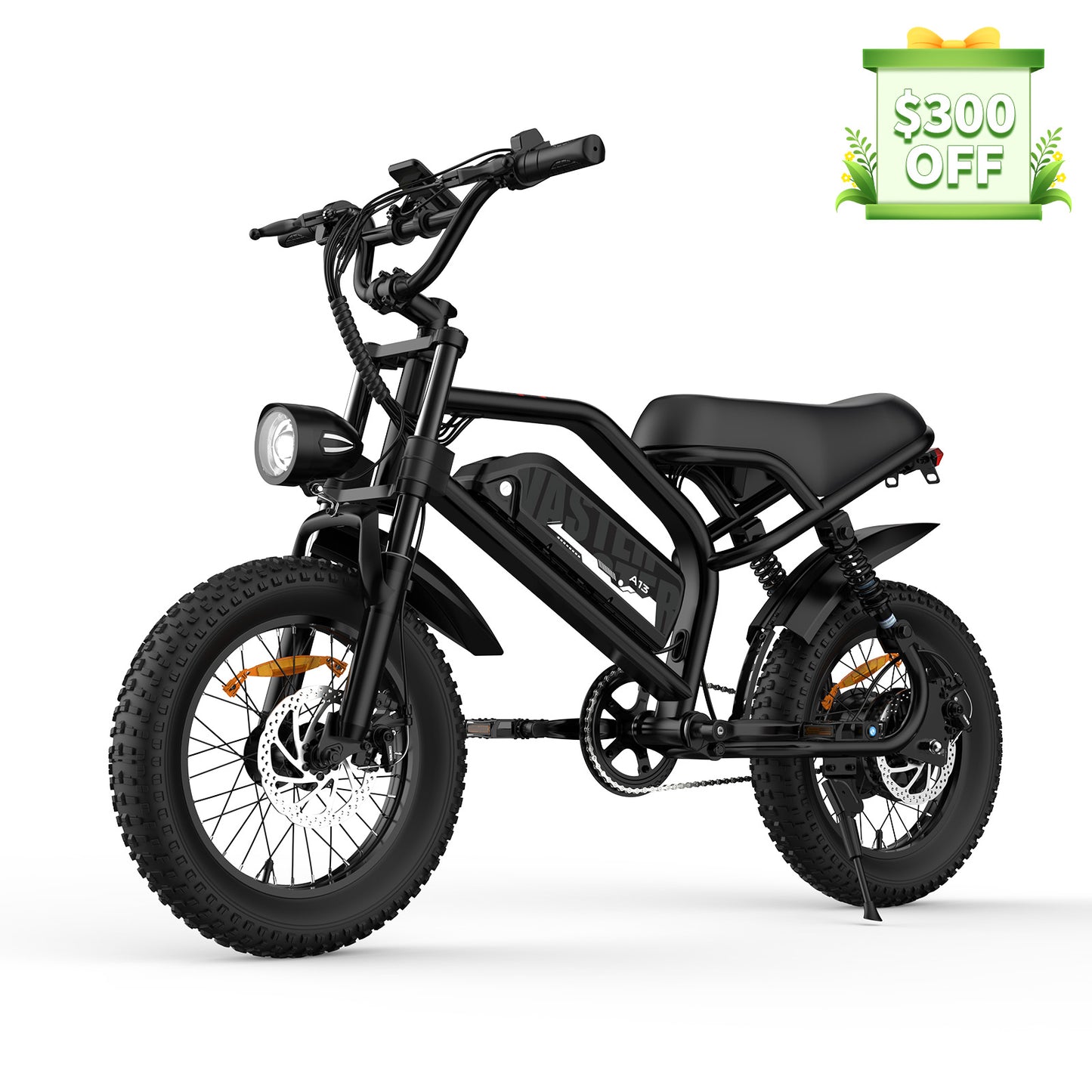 Electric Bike for Teenager 22 mph Ebike ,16'' Fat Tire Electric Bike, 20-45 Miles PAS Range, 36V12.8 Ah, 460Wh Larger Battery | A13