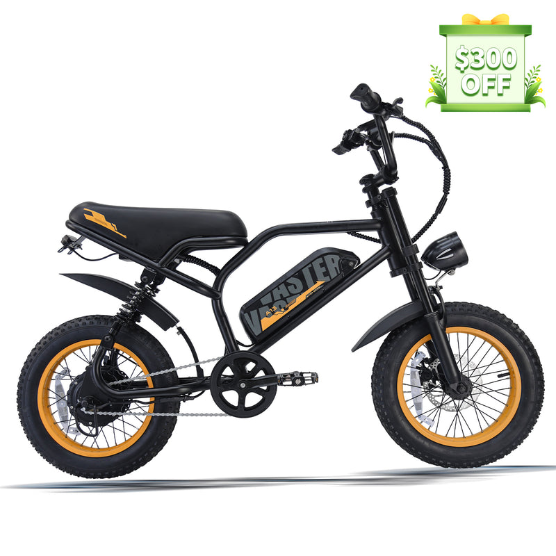 Electric Bike for Teenager 20 mph Ebike 20-45 Miles PAS Range, 36V12.8 Ah, 460Wh Larger Battery, 16'' Fat Tire Electric Bike|AVDLBIKE A13