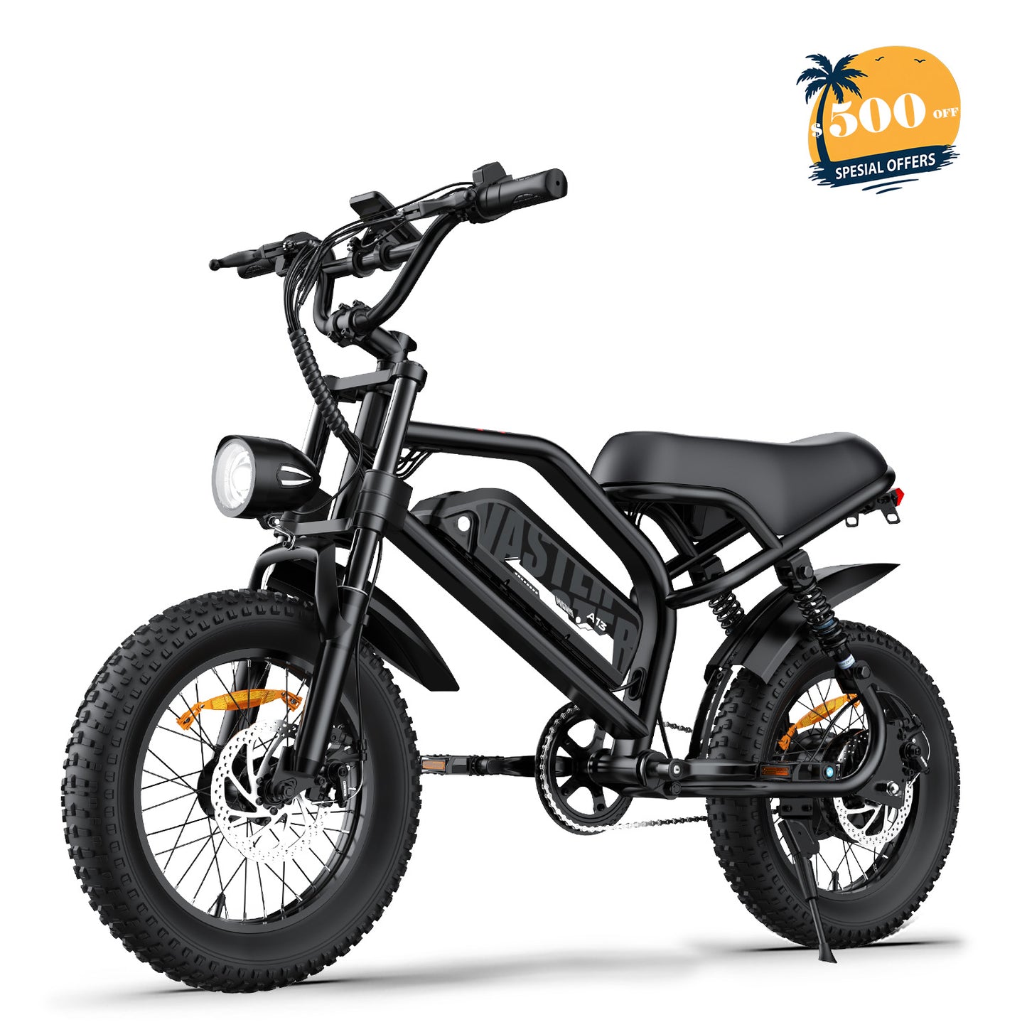Electric Bike for Teenager 22 mph Ebike ,16'' Fat Tire Electric Bike, 20-45 Miles PAS Range, 36V12.8 Ah, 460Wh Larger Battery | A13