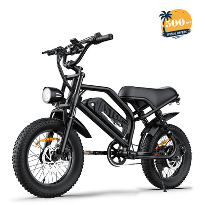 Electric Bike for Teenager 22 mph Ebike ,16'' Fat Tire Electric Bike, 20-45 Miles PAS Range, 36V12.8 Ah, 460Wh Larger Battery | A13