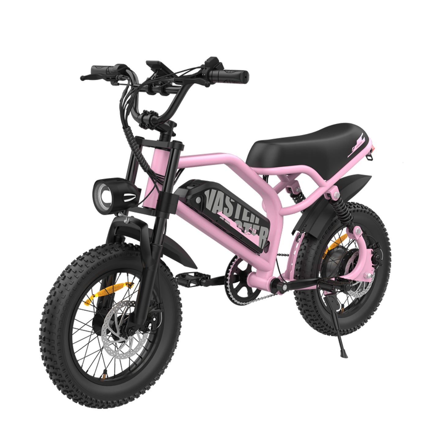 16 x 4.0 inch Fat Tire E-Bike for Teenager Top Speed 25km/h, Removable 36V 12.8Ah Battery, 50-70 Km PAS Range Full Suspension,EU Compliant | A13 Pink
