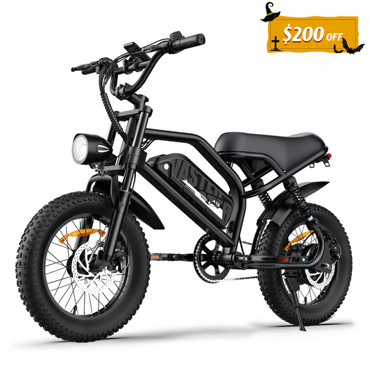 Vélo électrique tout-terrain pour adolescent : le meilleur vélo électrique noir Fat Bike | AVDLBIKE A13