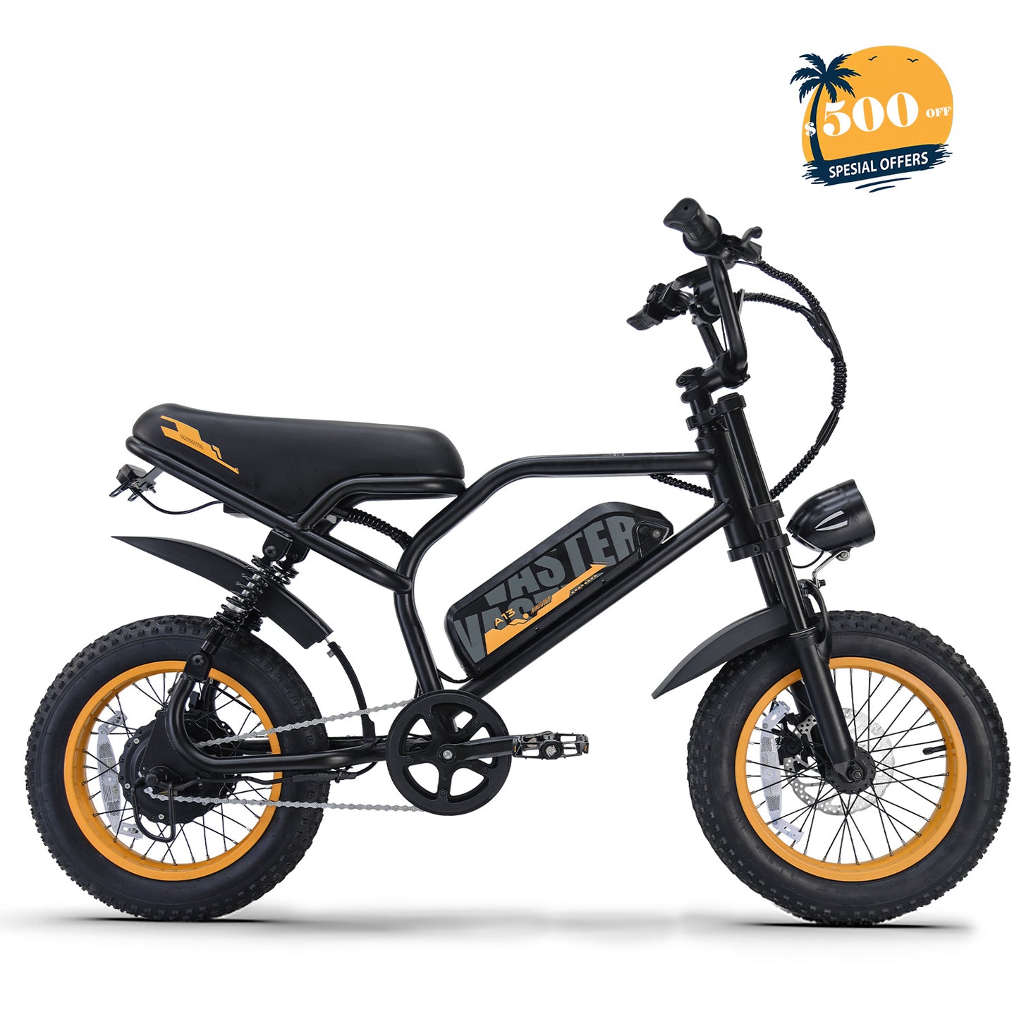 Electric Bike for Teenager 20 mph Ebike 20-45 Miles PAS Range, 36V12.8 Ah, 460Wh Larger Battery, 16'' Fat Tire Electric Bike|AVDLBIKE A13