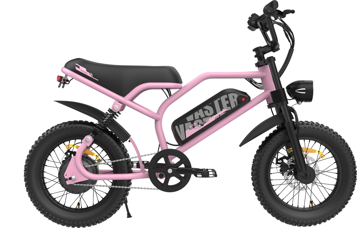 Electric Bike for Teenager 20 mph Ebike ,16'' Fat Tire Electric Bike, 20-45 Miles PAS Range, 36V12.8 Ah, 460Wh Larger Battery | A13 Pink