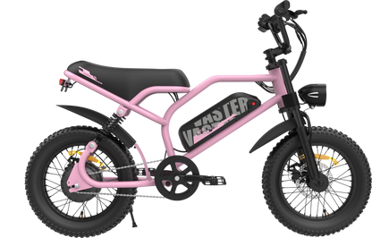 Electric Bike for Teenager 20 mph Ebike ,16'' Fat Tire Electric Bike, 20-45 Miles PAS Range, 36V12.8 Ah, 460Wh Larger Battery | A13 Pink