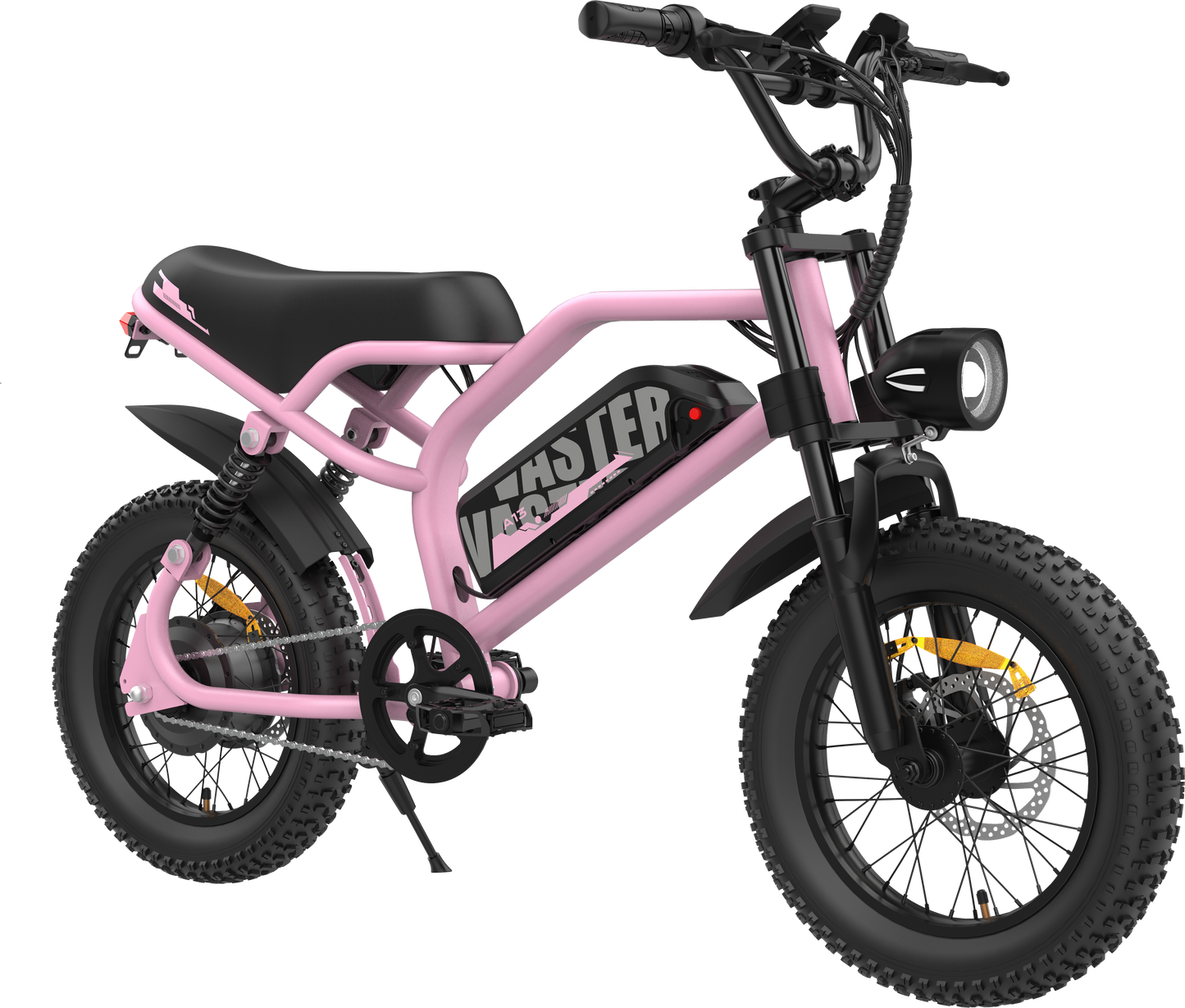 Electric Bike for Teenager 20 mph Ebike ,16'' Fat Tire Electric Bike, 20-45 Miles PAS Range, 36V12.8 Ah, 460Wh Larger Battery | A13 Pink