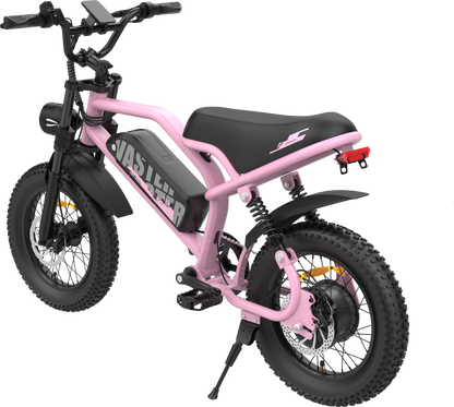 Electric Bike for Teenager 20 mph Ebike ,16'' Fat Tire Electric Bike, 20-45 Miles PAS Range, 36V12.8 Ah, 460Wh Larger Battery | A13 Pink