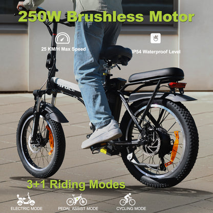 Faltbares E-Bike für Erwachsene Elektrische Urban Bikes 20 Zoll Reifen Elektrofahrrad | AVDL A20