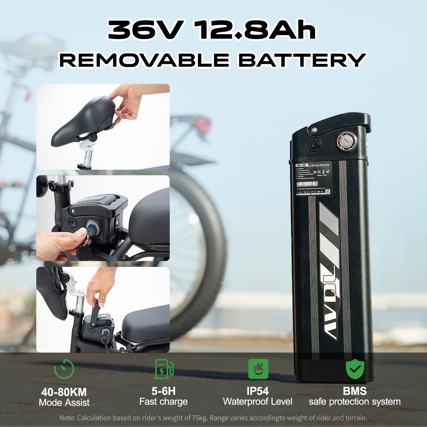 Best Ebikes for Adults 20" Tire Foldable Electric Bike With 460Wh Battery Up To 80km | AVDLBIKE A21