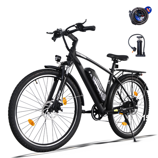 Electric Bike for Adults, 27.5 Inch Electric Mountain Bike with Cruise Control, 250W 36V 12.8Ah Removable Battery, 25 km/h , Up to 50 KM Range | A31