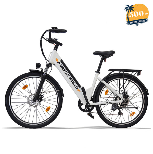 AVDLBIKE A32 26" City Electric Bike for Adults – 250W, 48V 10.4Ah, Shimano 7-Speed