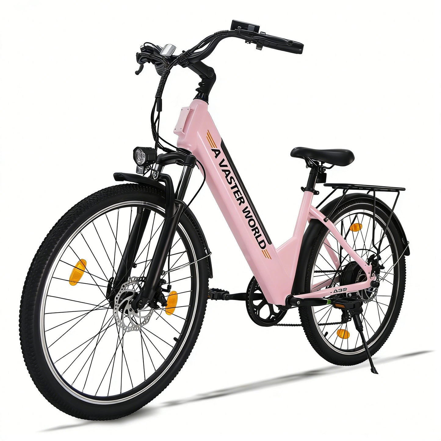 26" Electric Bike for Adults, Electric EBike with SHIMANO 7-Speed, Low-step-through Electric Bicycles ,Assisted up to 70km Grey| A32