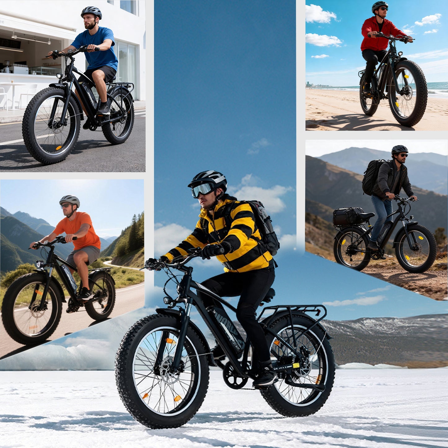 Mountain Bike with 26x4 Inch Fat Tire, Ebike 48V 15.6Ah Battery Up to 70KM, 250W Motor Max. 25km/h | AVDLBIKE A35