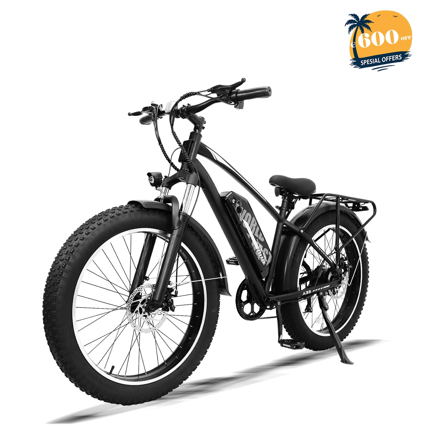 AVDLBIKE A35 Electric Fat Tire Bike | 26" x 4" | 250W Motor | 48V 15.6Ah | 70KM Range