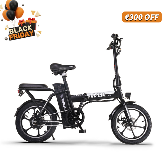 Adult Ebike Bicycle 16 Inch Folding Variable Speed Ebicycle For Student White | AVDLBIKE A10