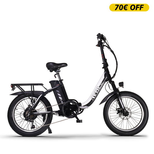 Best Ebikes for Adults 20 Inch Tire Foldable Electric Bike White | AVDL A21