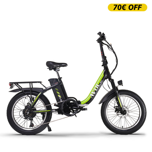 Best Foldable Ebikes for Adults 20 Inch Tire Electric Bike Green | AVDL A21
